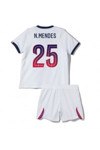 Paris Saint-Germain Nuno Mendes #25 Babyklær Borte Fotballdrakt til barn 2026-27 Korte ermer (+ Korte bukser)